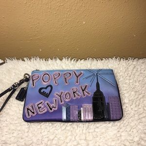 Coach Poppy NYC Skyline Clutch Wristlet